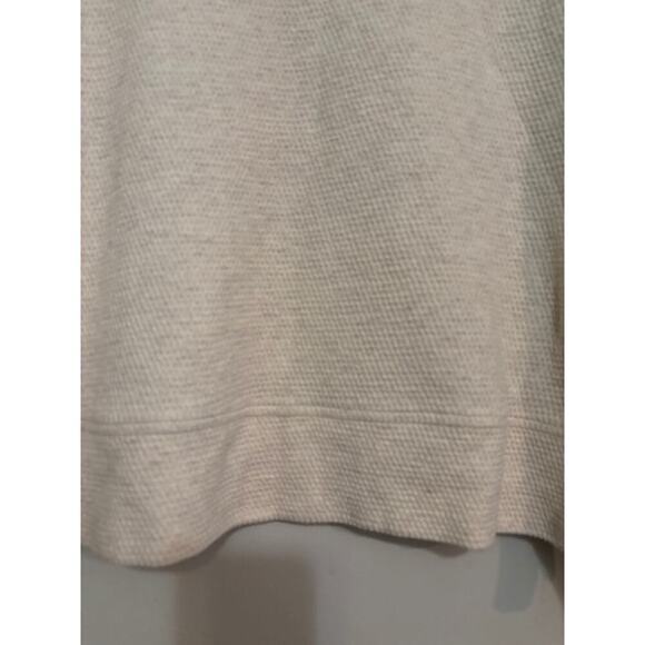 Faherty Thermal Mock Neck Pullover Sweater Womens Small Oatmeal Waffle - Picture 3 of 6
